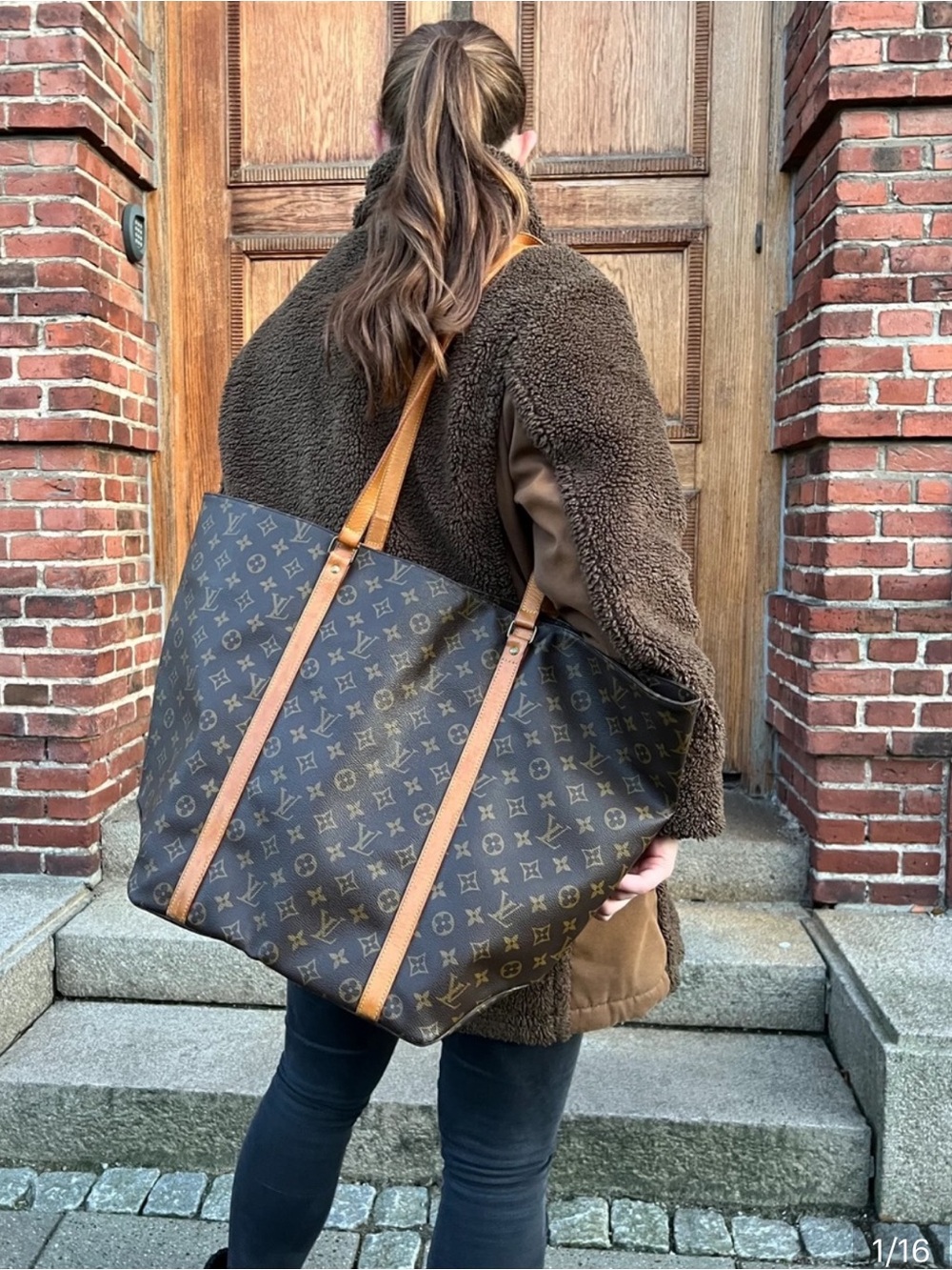 Authentic Louis Vuitton shopping sac tote monogram vintage bag
